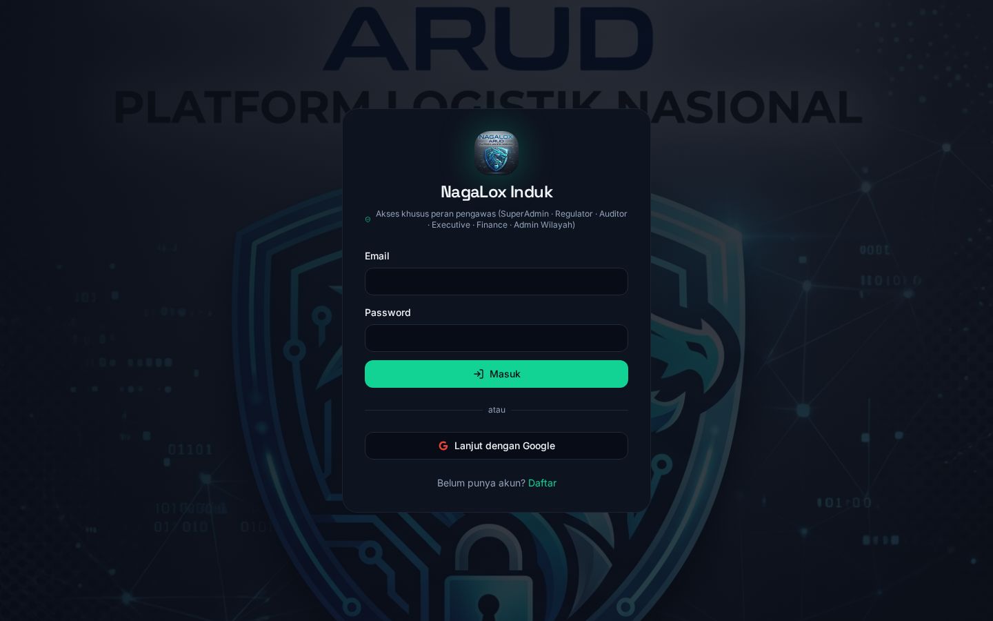Screenshot NagaLox Command Center